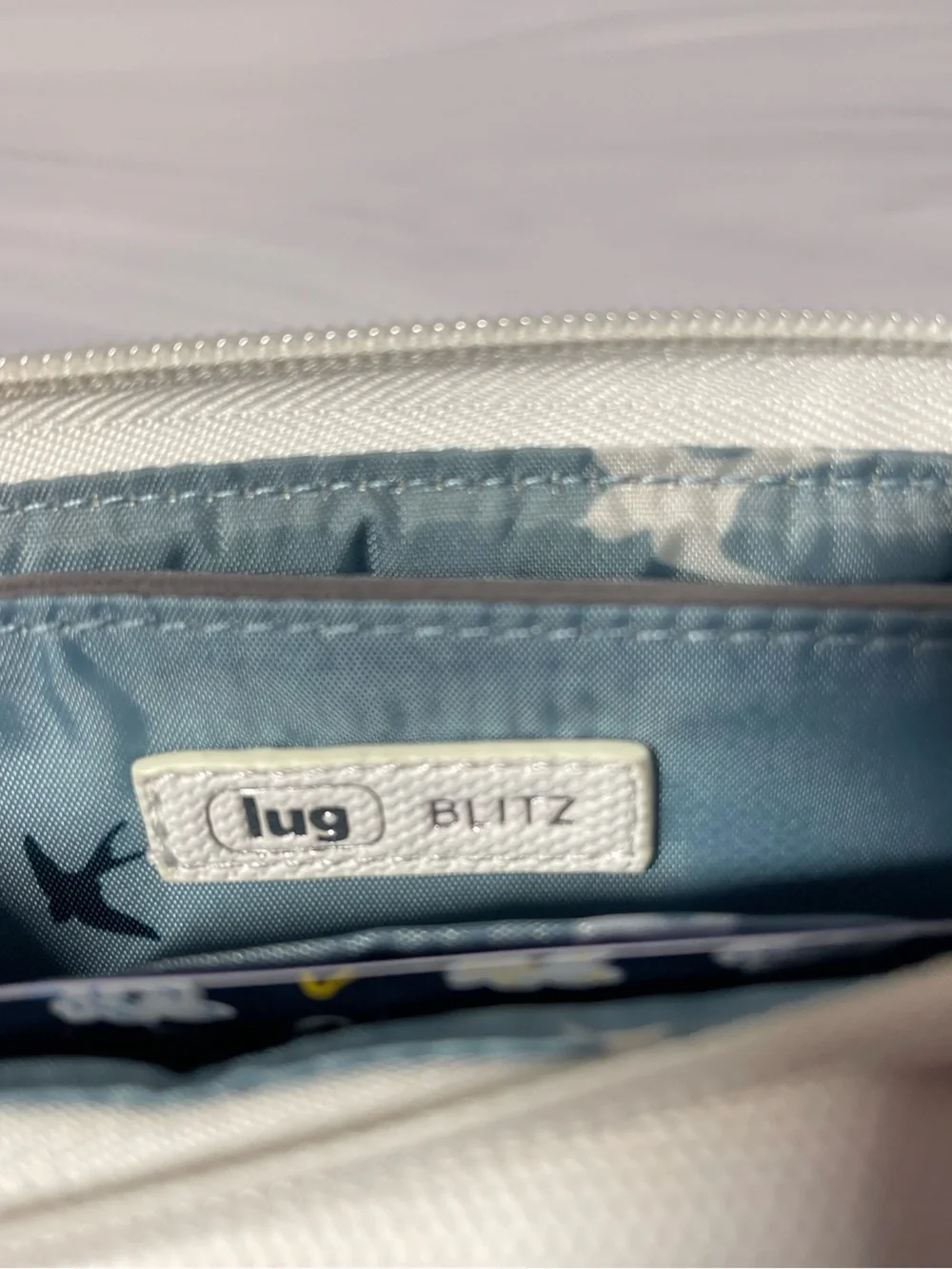 Lug Blitz Matte Luxe Vegan Leather White wristlet / new with slight imperfection
